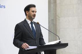 Briefing of Ukraines Foreign Ministry spokesperson Heorhii Tykhyi in Kyiv